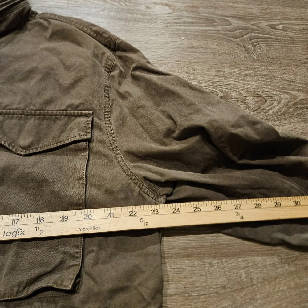 Madewell Mens XL M65 Field Jacket Brown Military Utility Hidden Hood NWOT